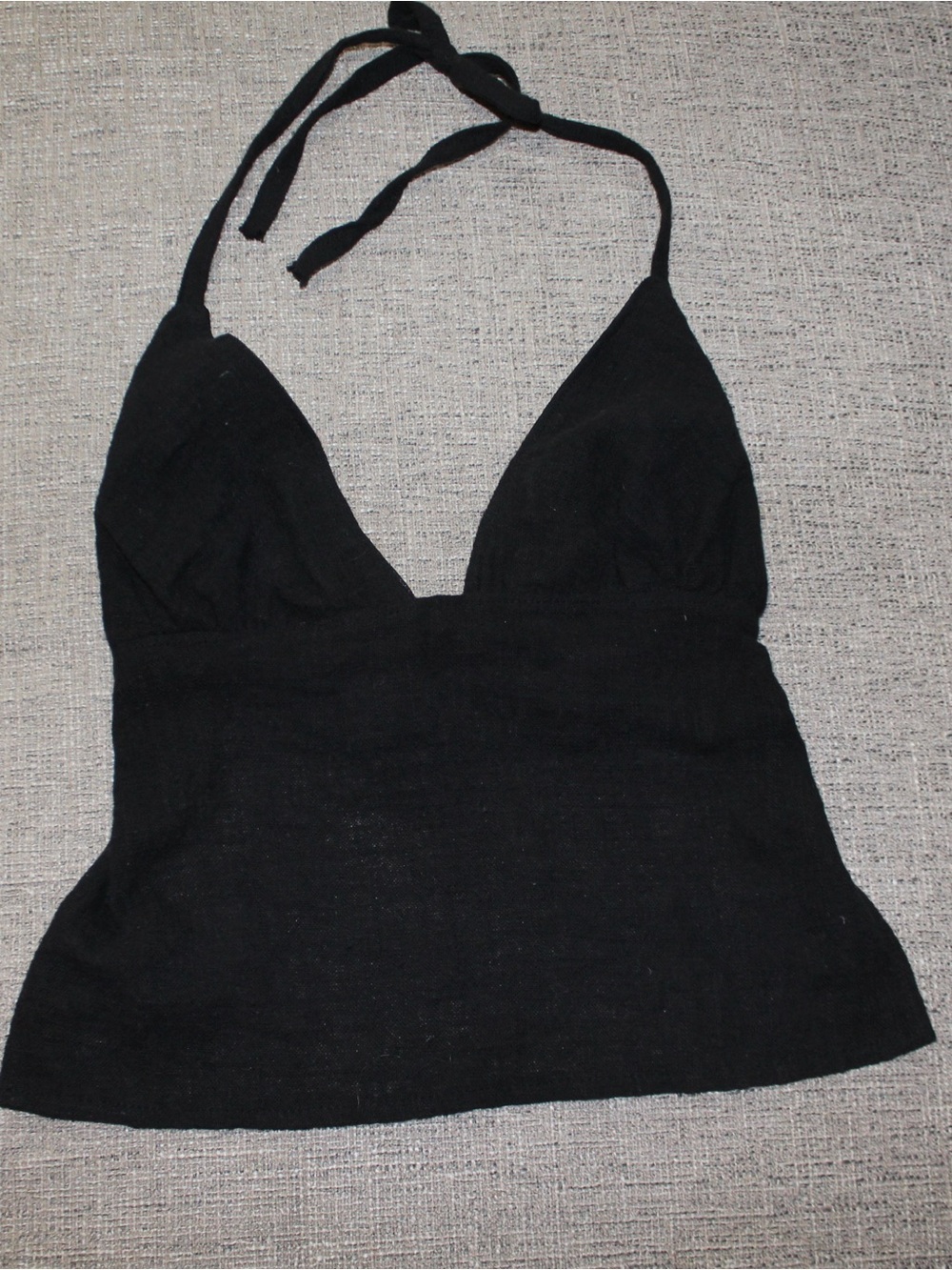 Enduring Kairos Black Halter V-Neck Women's Open Back